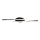 Plafonnier LED/12W/230V 3000K 94,5 cm noir
