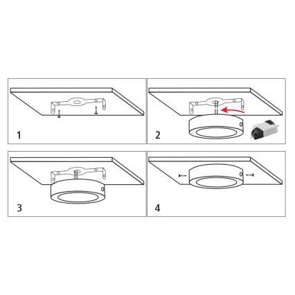 Plafonnier LED/12W/230V 4200K d. 16 cm blanc