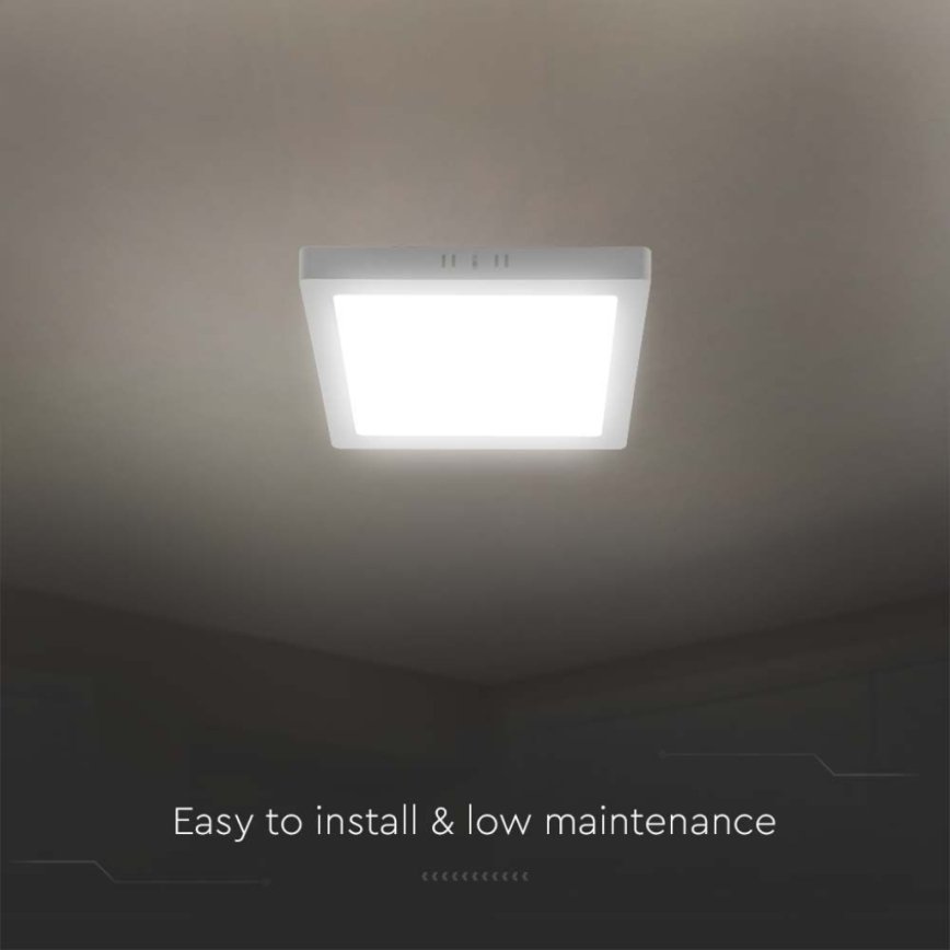 Plafonnier LED/12W/230V 6500K 16,7x16,7 cm blanc