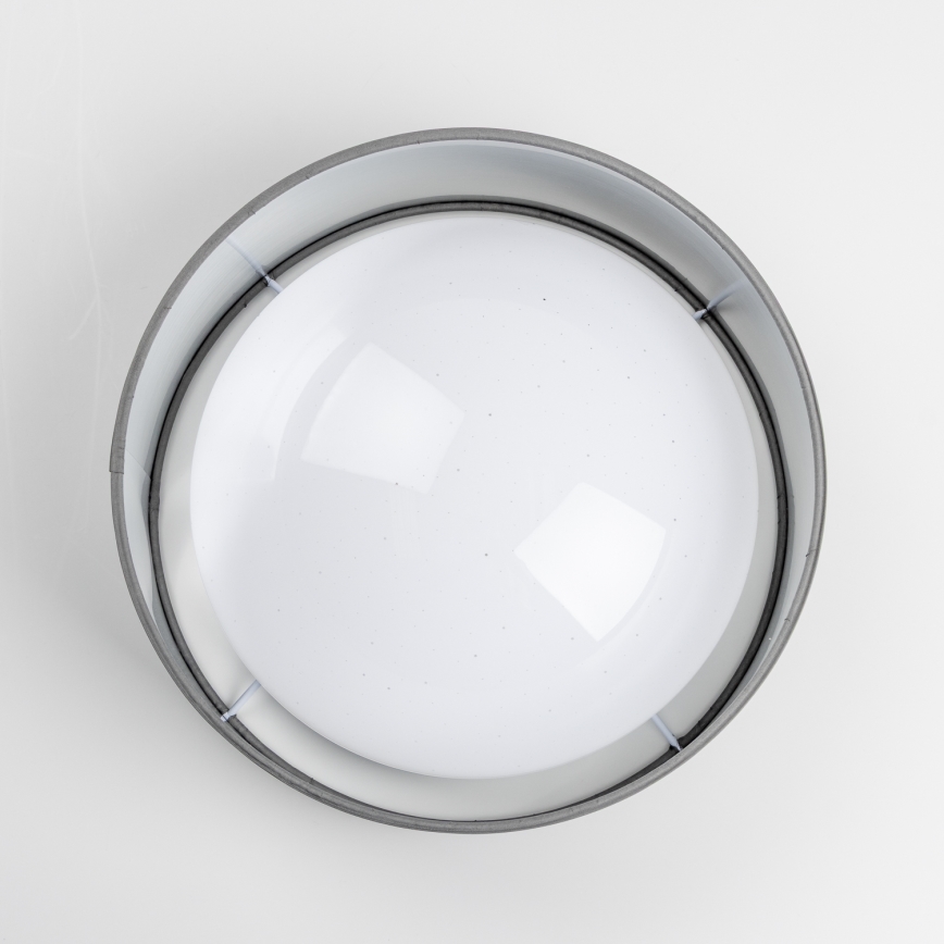 Plafonnier LED 12W/230V Ø 32 cm gris/argenté