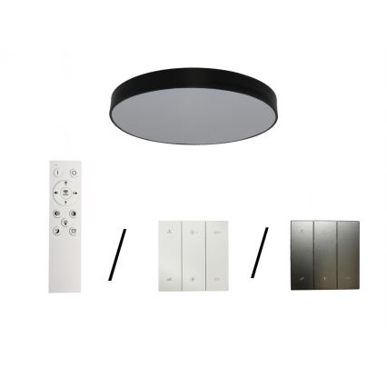 Plafonnier LED 135W/230V 3000/4000/6500K Ø 80 cm noir