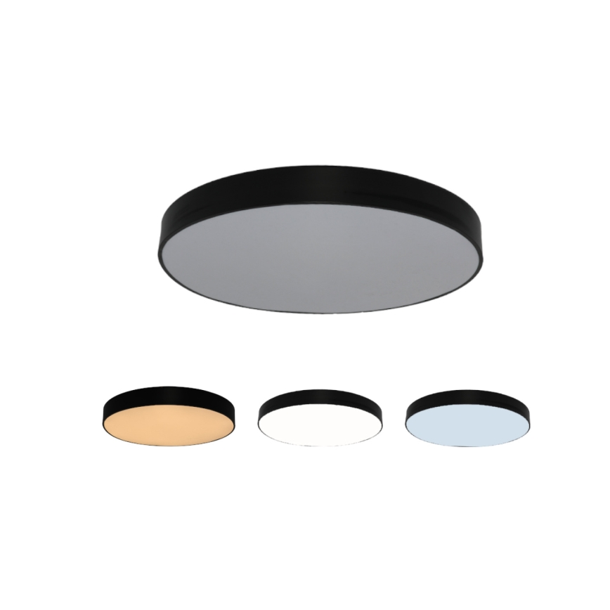 Plafonnier LED 135W/230V 3000/4000/6500K Ø 80 cm noir