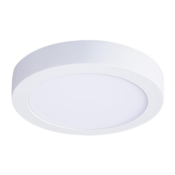 Plafonnier LED 18W 230V, 3000/4000/6000K, Ø 22,5 cm, blanc