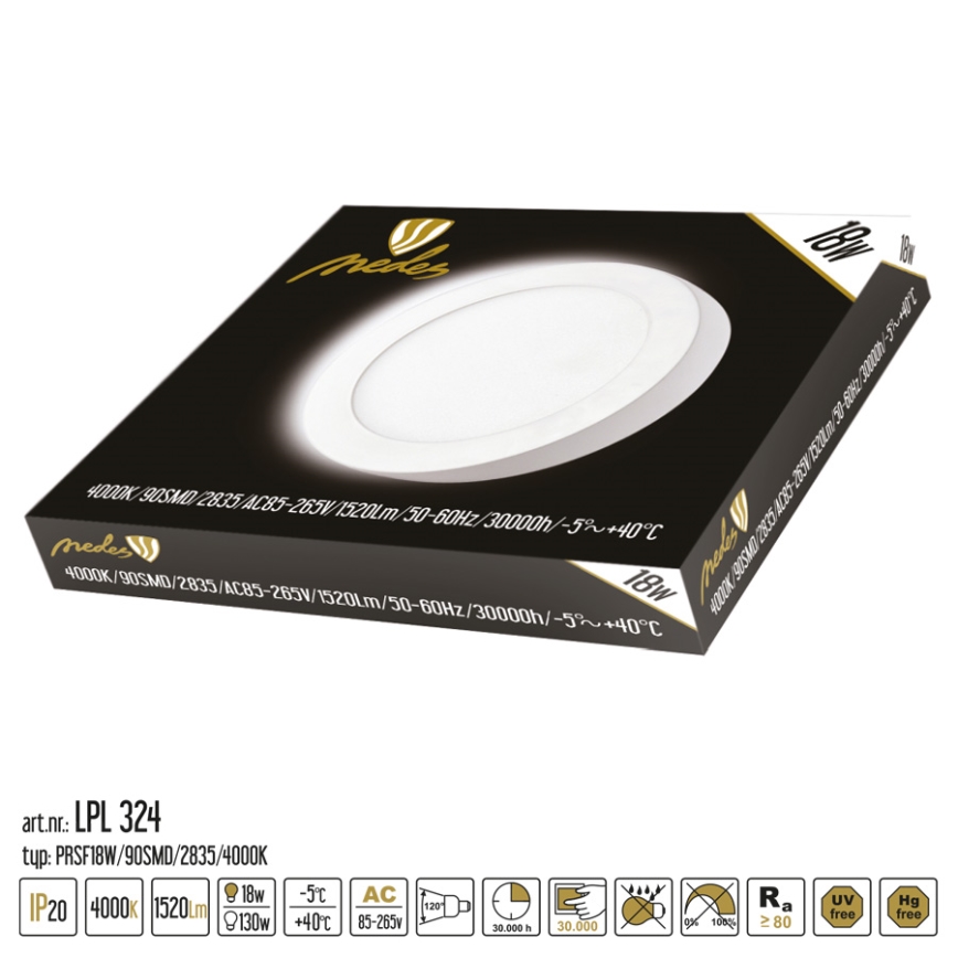 Panneau LED LED/18W