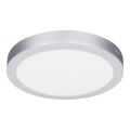 Plafonnier LED 2 en 1 (apparent/encastrable) 18W/230V 3000/4000/6000K Ø 22,5 cm IP54 argenté