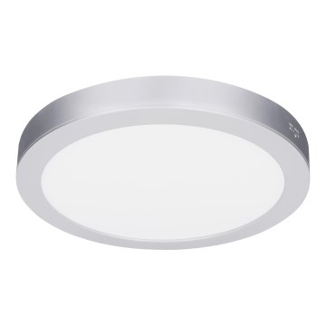 Plafonnier LED 2 en 1 (apparent/encastrable) 18W/230V 3000/4000/6000K Ø 22,5 cm IP54 argenté
