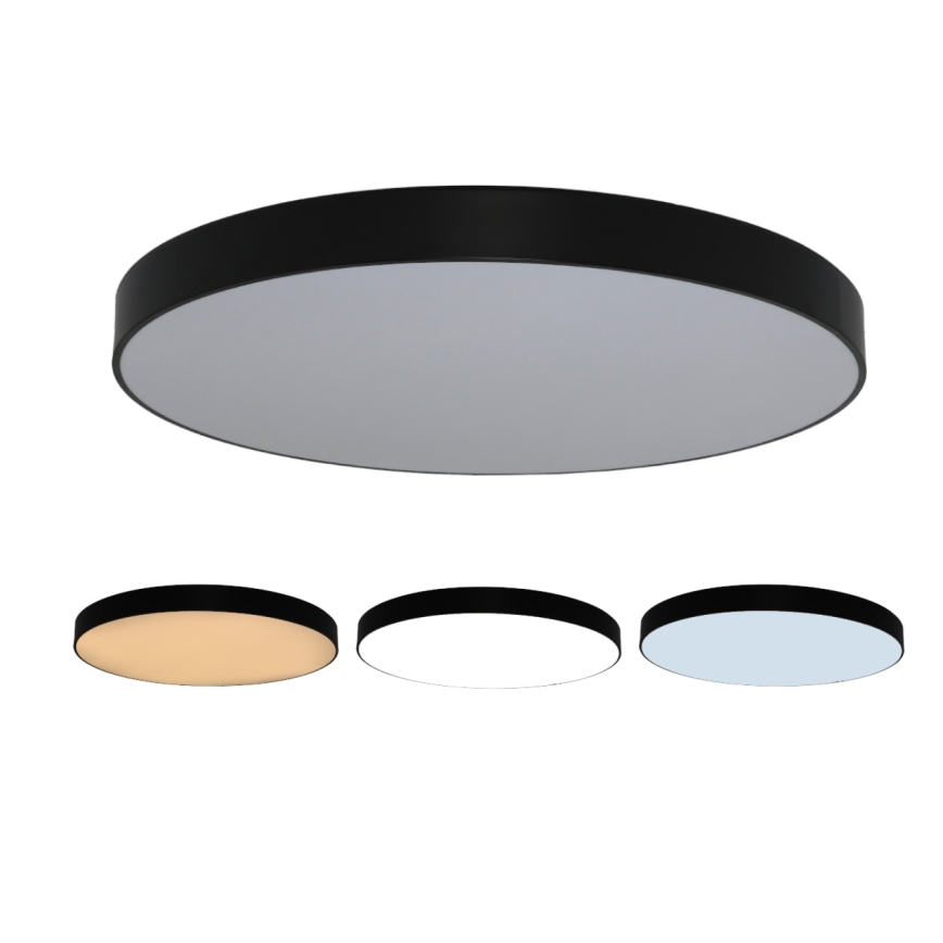 Plafonnier LED 200 W, 230 V, 3000/4000/6500 K, Ø 100 cm, noir