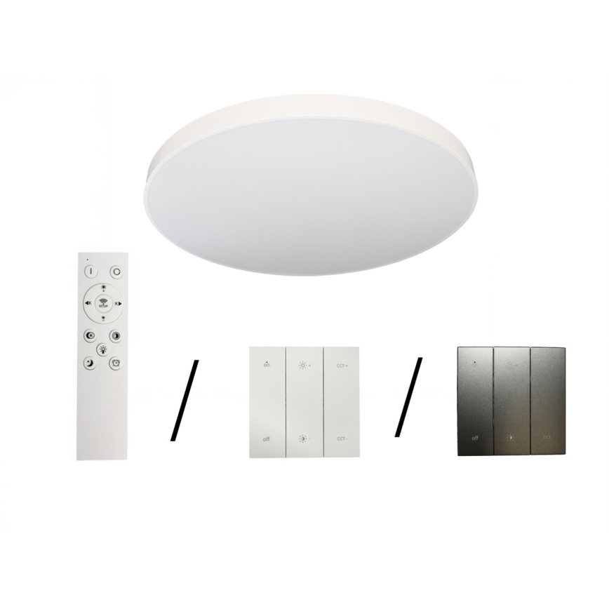 Plafonnier LED 200W/230V 3000/4000/6500K Ø 100 cm blanc