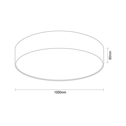 Plafonnier LED 200W/230V 3000/4000/6500K Ø 100 cm blanc