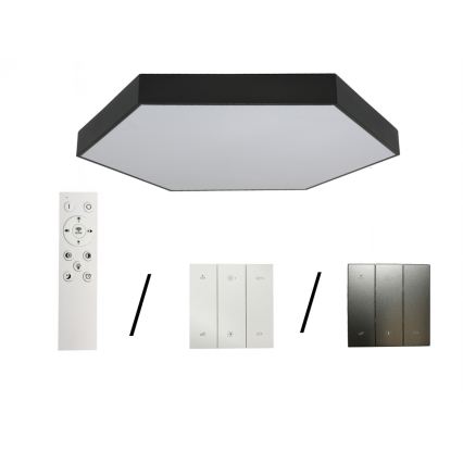 Plafonnier LED/200W/230V 3000/4000/6500K Ø 100 cm noir