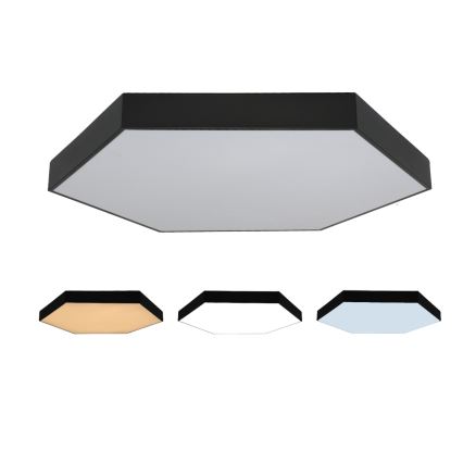 Plafonnier LED/200W/230V 3000/4000/6500K Ø 100 cm noir