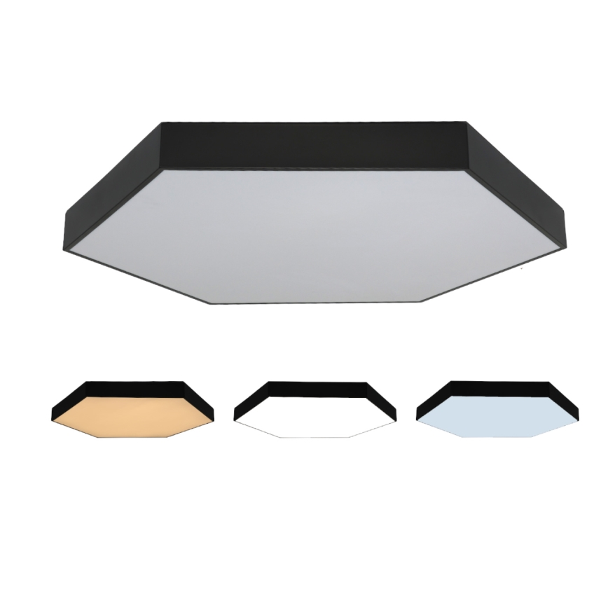 Plafonnier LED/200W/230V 3000/4000/6500K Ø 100 cm noir