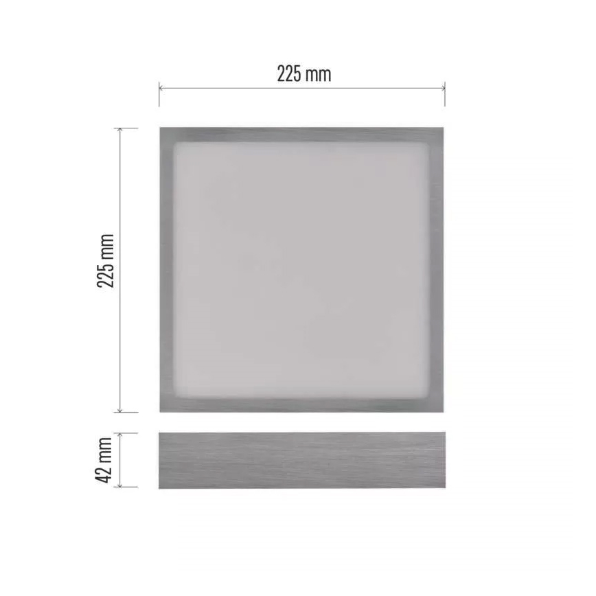Plafonnier NEXXO LED/21W/230 3000/3500/4000K 22,5x22,5 cm chrome mat