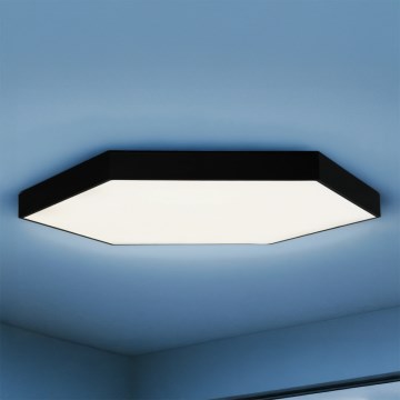 Plafonnier LED 240 W/230 V, 3000/4000/6500 K, Ø 120 cm, noir