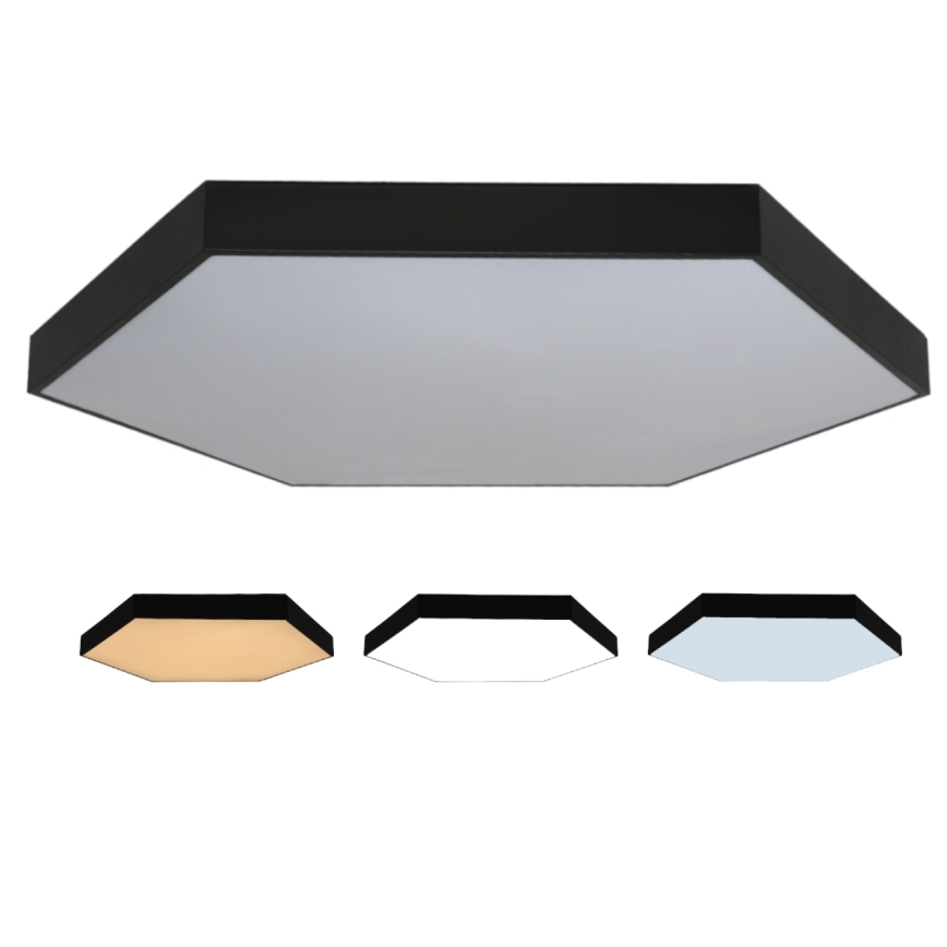 Plafonnier LED 240 W/230 V, 3000/4000/6500 K, Ø 120 cm, noir
