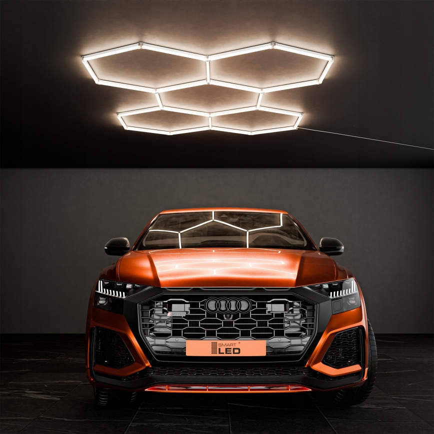 Plafonnier LED HEXAGON LED/240W/85-265V 4000K 298x209 cm CRI 90 IP44 blanc