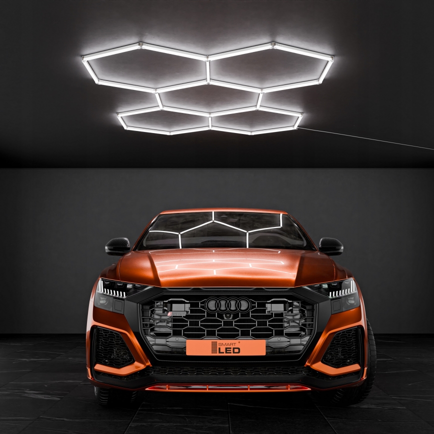 Plafonnier LED HEXAGON LED/240W/85-265V 6500K 298x209 cm CRI 90 IP44 blanc