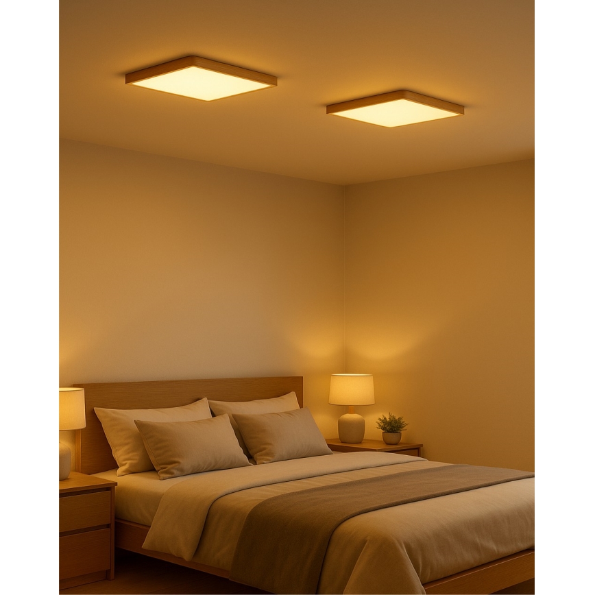 Plafonnier LED/24W/230V 3000/4000/6500K 30x30 cm beige