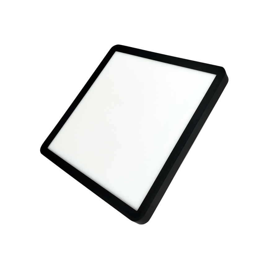 Plafonnier LED/24W/230V 3000/4000/6500K 30x30 cm noir