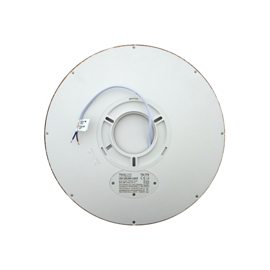 Plafonnier LED/24W/230V 3000/4000/6500K Ø 30 cm marron