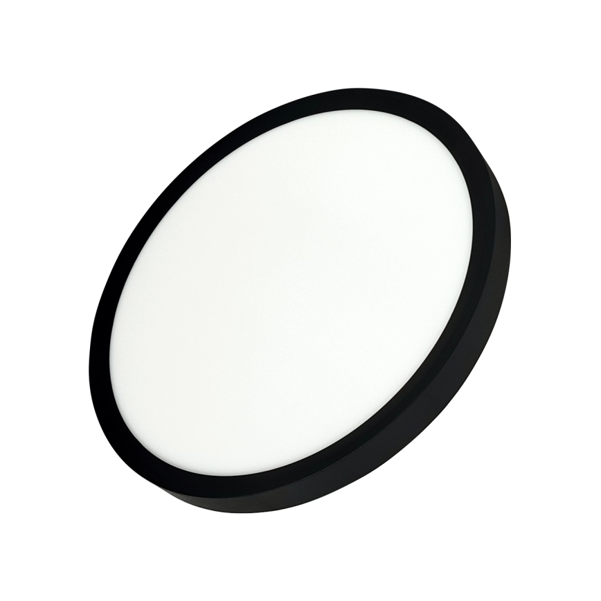 Plafonnier LED/24W/230V 3000/4000/6500K Ø 30 cm noir