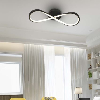 Plafonnier LED/24W/230V 3000K noir