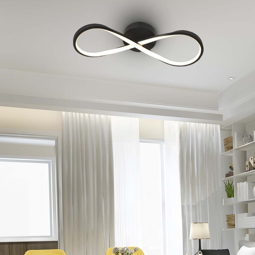 Plafonnier LED/24W/230V 3000K noir