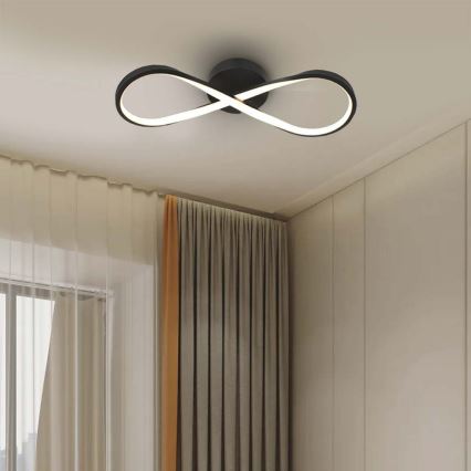 Plafonnier LED/24W/230V 3000K noir
