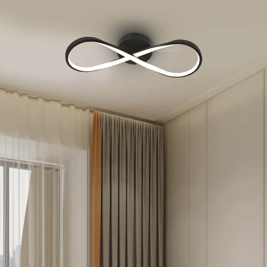 Plafonnier LED/24W/230V 3000K noir