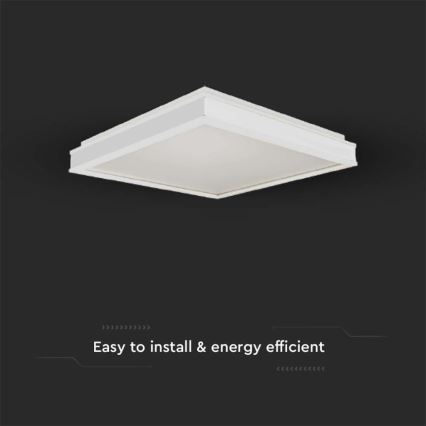 Plafonnier LED/24W/230V 4000K 45x45 cm blanc