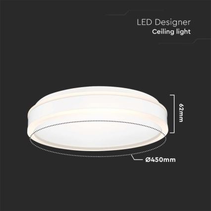 Plafonnier LED/24W/230V 4000K blanc