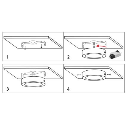 Plafonnier LED/24W/230V 4200K d. 28,5 cm blanc
