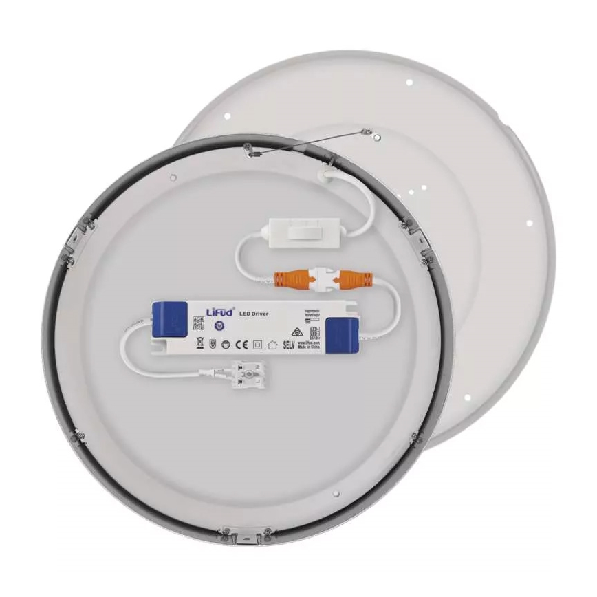 Plafonnier NEXXO LED/28,5W/230V 3000/3500/4000K d. 30 cm chrome brillant