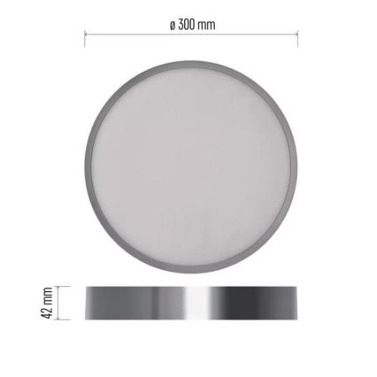Plafonnier NEXXO LED/28,5W/230V 3000/3500/4000K d. 30 cm chrome brillant