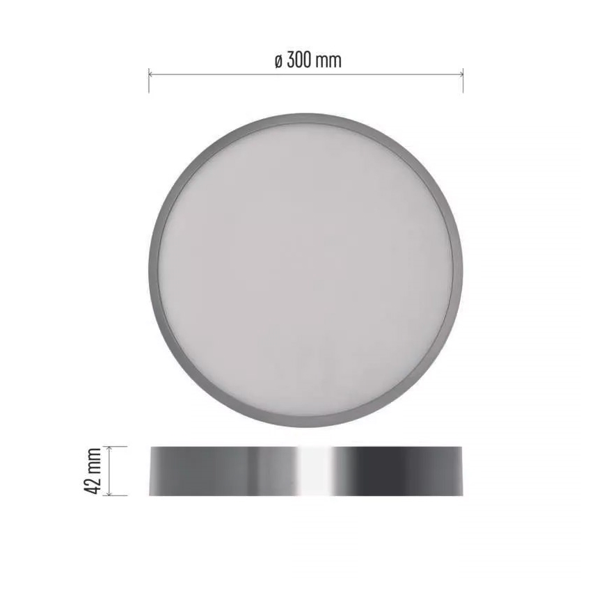 Plafonnier NEXXO LED/28,5W/230V 3000/3500/4000K d. 30 cm chrome brillant