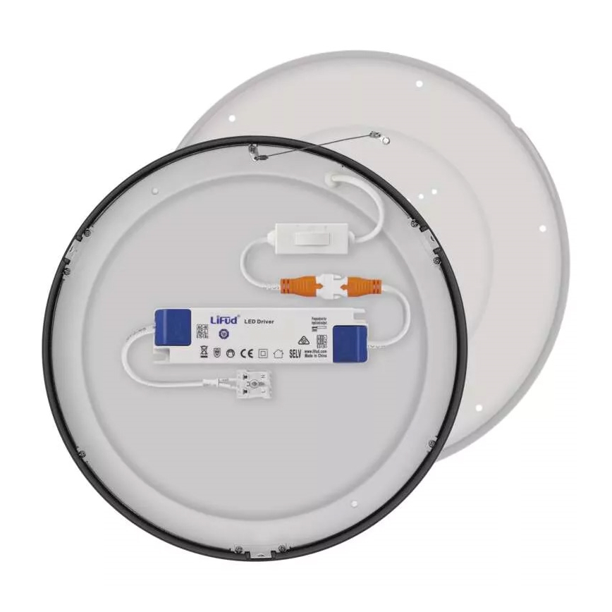 Plafonnier NEXXO LED/28,5W/230V 3000/3500/4000K d. 30 cm noir