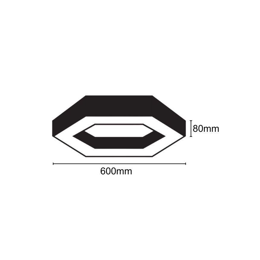Plafonnier LED/28W/230V 4000K d. 60 cm