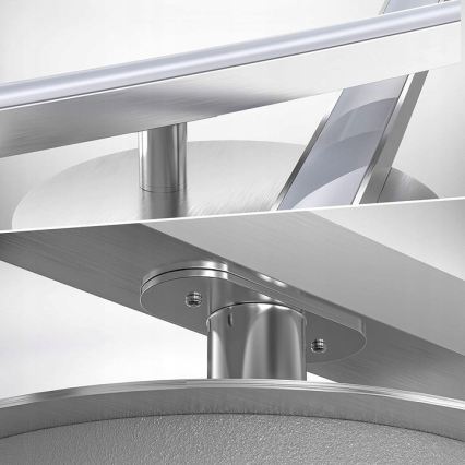 Plafonnier LED 2x6W/230V finition chrome brillant