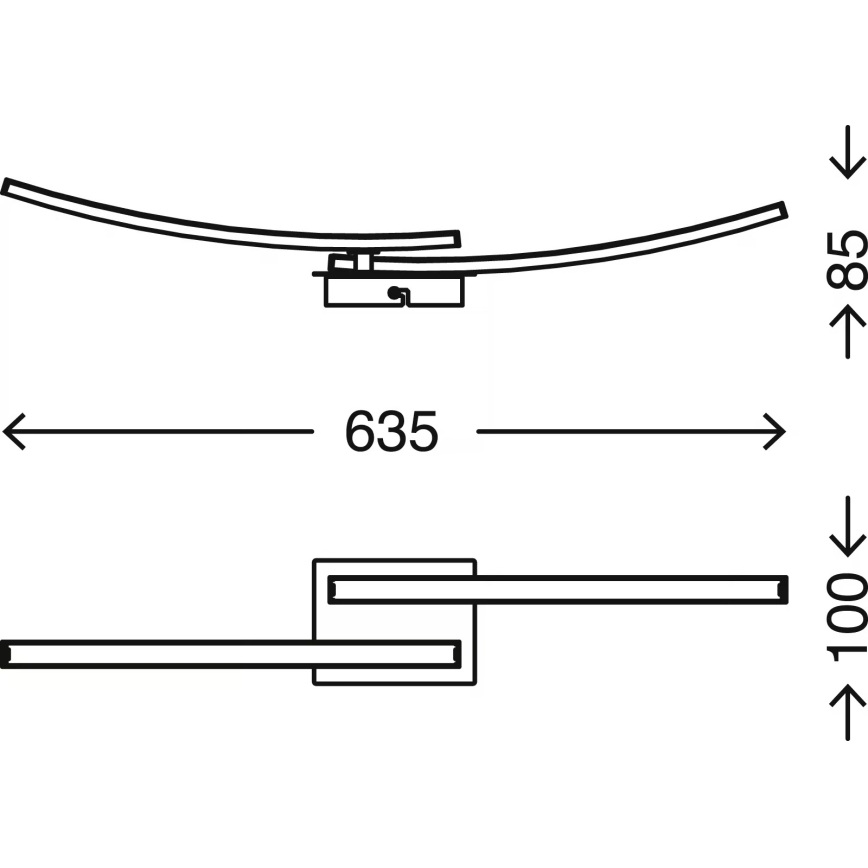 Plafonnier LED 2xLED/6W/230V 3000K chrome mat