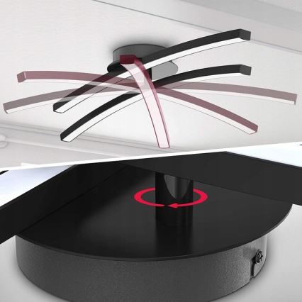 Plafonnier LED 2xLED/6W/230V 3000K noir