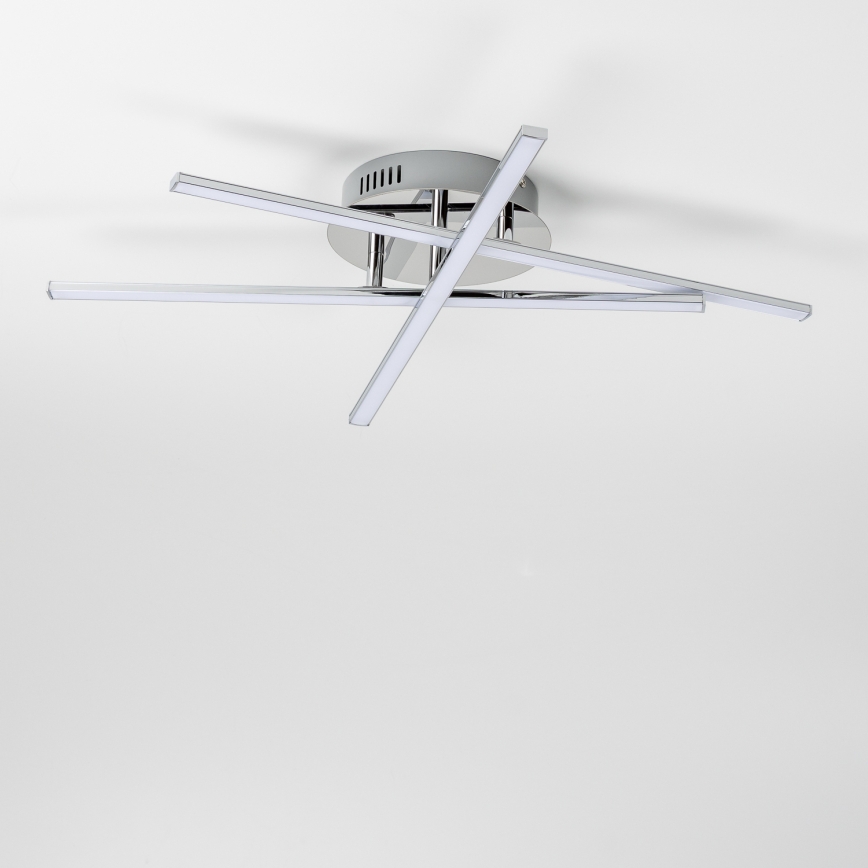Plafonnier LED 3 x 3 W, 230 V, chrome brillant