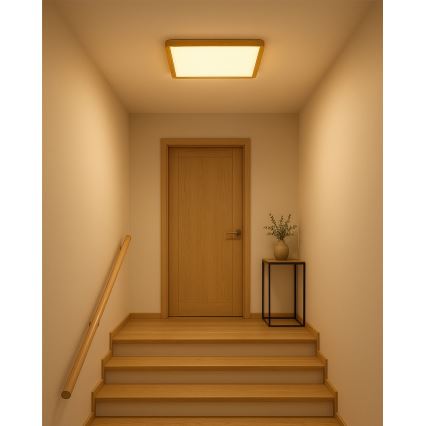 Plafonnier LED/32W/230V 3000/4000/6500K 40x40 cm beige