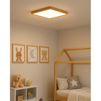 Plafonnier LED/32W/230V 3000/4000/6500K 40x40 cm beige