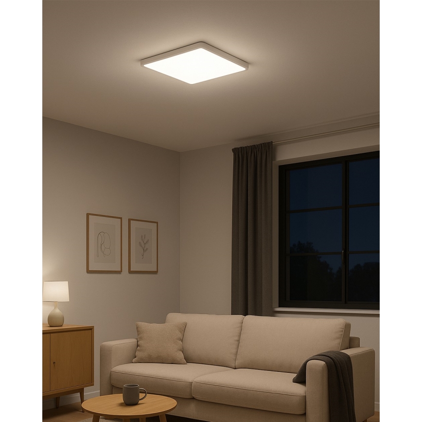 Plafonnier LED 32W/230V 3000/4000/6500K 40x40 cm blanc