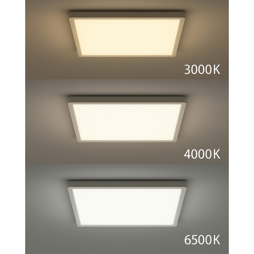 Plafonnier LED 32W/230V 3000/4000/6500K 40x40 cm blanc