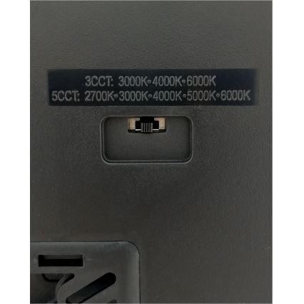 Plafonnier LED/32W/230V 3000/4000/6500K 40x40 cm noir