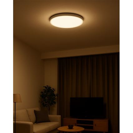 Plafonnier LED/32W/230V 3000/4000/6500K diam. 40 cm blanc