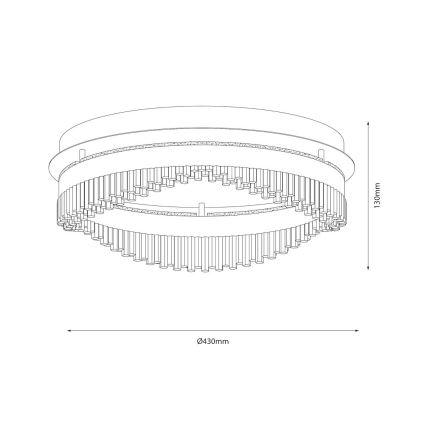 Plafonnier LED / 36W / 230V Ø 43 cm doré