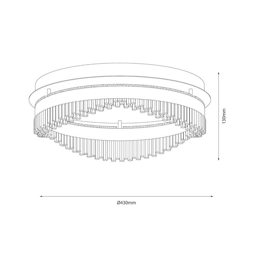 Plafonnier LED / 36W / 230V Ø 43 cm doré