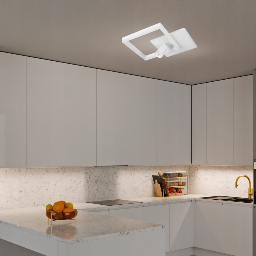 Plafonnier LED 38 W, 230 V + 1× ampoule GU10 30 W, blanc